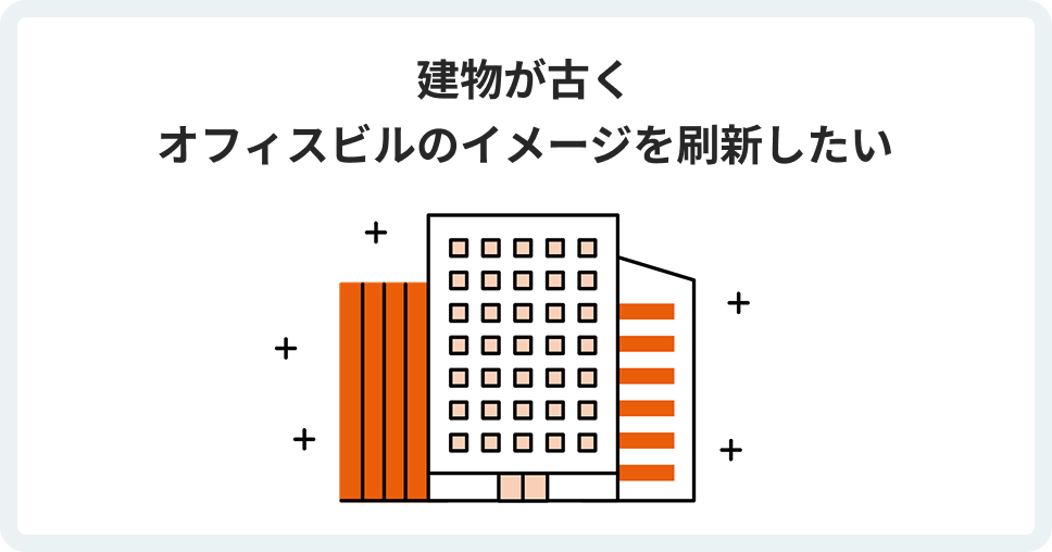 建物が古くオフィスビルの イメージを刷新したい